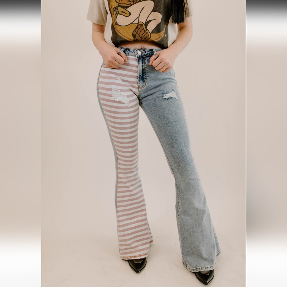 American Flag Flare Jeans